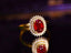 14K GOLD 1.05 CT VIVID RED NATURAL RUBY & DIAMOND RING