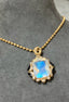 14K GOLD 4.65 CTW NATURAL MOONSTONE & DIAMOND PENDANT