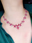 14K GOLD 21.59 CTW NATURAL RUBY & DIAMOND NECKLACE