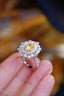 14K GOLD 1.48 CTW NATURAL YELLOW DIAMOND & DIAMOND RING/PENDANT