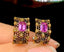 14K GOLD 1.1 CT NATURAL SAPPHIRE & DIAMOND EARRINGS