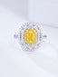 14K GOLD 1.26 CTW NATURAL YELLOW DIAMOND & DIAMOND RING