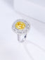 14K GOLD 1.26 CTW NATURAL YELLOW DIAMOND & DIAMOND RING