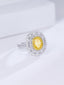 14K GOLD 1.26 CTW NATURAL YELLOW DIAMOND & DIAMOND RING