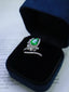 14K GOLD 2.30 CTW VIVID GREEN NATURAL EMERALD & DIAMOND RING