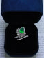 14K GOLD 2.30 CTW VIVID GREEN NATURAL EMERALD & DIAMOND RING