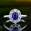 14K GOLD 0.89 CTW NATURAL SAPPHIRE & DIAMOND RING