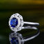 14K GOLD 0.89 CTW NATURAL SAPPHIRE & DIAMOND RING