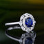 14K GOLD 0.89 CTW NATURAL SAPPHIRE & DIAMOND RING