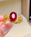 14K GOLD 3.44 CT NATURAL RUBY & DIAMOND RING