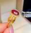 14K GOLD 3.44 CT NATURAL RUBY & DIAMOND RING