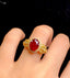 14K GOLD 3.44 CT NATURAL RUBY & DIAMOND RING