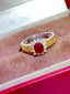 14K GOLD 1.24 CTW NATURAL RUBY & DIAMOND RING