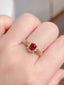 14K GOLD 1.24 CTW NATURAL RUBY & DIAMOND RING