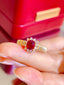 14K GOLD 1.24 CTW NATURAL RUBY & DIAMOND RING