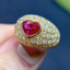 14K GOLD 1.85 CTW NATURAL RUBY & DIAMOND RING