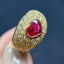 14K GOLD 1.85 CTW NATURAL RUBY & DIAMOND RING