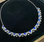 14K GOLD 8.5 CT NATURAL SAPPHIRE & SAPPHIRE NECKLACE