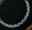 14K GOLD 8.5 CT NATURAL SAPPHIRE & SAPPHIRE NECKLACE