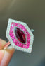 14K GOLD 1.20 CTW NATURAL RUBY & DIAMOND RING