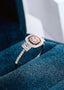 14K GOLD 0.42 CTW NATURAL PINK DIAMOND & DIAMOND RING