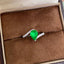 14K GOLD 1.10 CTW VIVID GREEN NATURAL EMERALD & DIAMOND RING