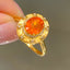 14K GOLD 2.6 CT NATURAL SPESSARTINE & DIAMOND RING