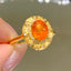 14K GOLD 2.6 CT NATURAL SPESSARTINE & DIAMOND RING