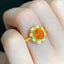 14K GOLD 2.6 CT NATURAL SPESSARTINE & DIAMOND RING