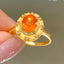 14K GOLD 2.6 CT NATURAL SPESSARTINE & DIAMOND RING