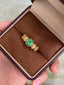 14K GOLD 1.15 CTW NATURAL EMERALD & DIAMOND RING