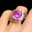 14K GOLD 14.3 CT NATURAL KUNZITE & DIAMOND RING