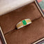 14K GOLD 0.83 CTW VIVID GREEN NATURAL EMERALD & DIAMOND RING