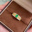 14K GOLD 0.83 CTW VIVID GREEN NATURAL EMERALD & DIAMOND RING