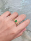 14K GOLD 0.83 CTW VIVID GREEN NATURAL EMERALD & DIAMOND RING