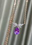 14K GOLD 1.16 CT NATURAL SAPPHIRE & SAPPHIRE NECKLACE