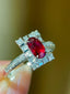 14K GOLD 1.27 CTW NATURAL RUBY & DIAMOND RING