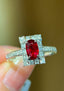 14K GOLD 1.27 CTW NATURAL RUBY & DIAMOND RING