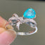 14K GOLD 0.85 CT NATURAL PARAIBA TOURMALINE & DIAMOND RING