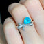 14K GOLD 0.85 CT NATURAL PARAIBA TOURMALINE & DIAMOND RING