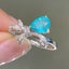 14K GOLD 0.85 CT NATURAL PARAIBA TOURMALINE & DIAMOND RING