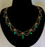 14K GOLD 4.5 CT VIVID GREEN NATURAL EMERALD NECKLACE