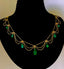 14K GOLD 4.5 CT VIVID GREEN NATURAL EMERALD NECKLACE