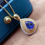 14K GOLD 1.75 CTW NATURAL SAPPHIRE & DIAMOND PENDANT