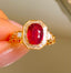 14K GOLD 2.2 CT NATURAL RUBY & DIAMOND RING