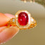 14K GOLD 2.2 CT NATURAL RUBY & DIAMOND RING