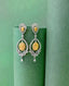 14K GOLD 2.51 CTW NATURAL YELLOW DIAMOND & DIAMOND EARRINGS