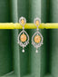 14K GOLD 2.51 CTW NATURAL YELLOW DIAMOND & DIAMOND EARRINGS