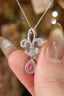 14K GOLD 0.65 CTW NATURAL PINK DIAMOND & DIAMOND NECKLACE