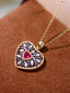 14K GOLD 0.33 CTW NATURAL RUBY & DIAMOND PENDANT